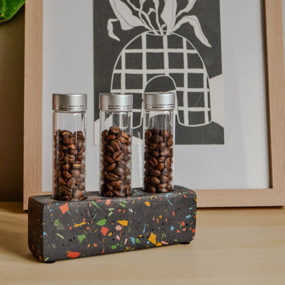 Coffee bean storage test tube set of 3