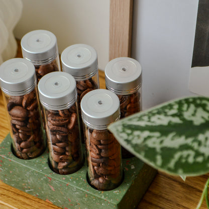 Coffee bean storage test tube set of 6