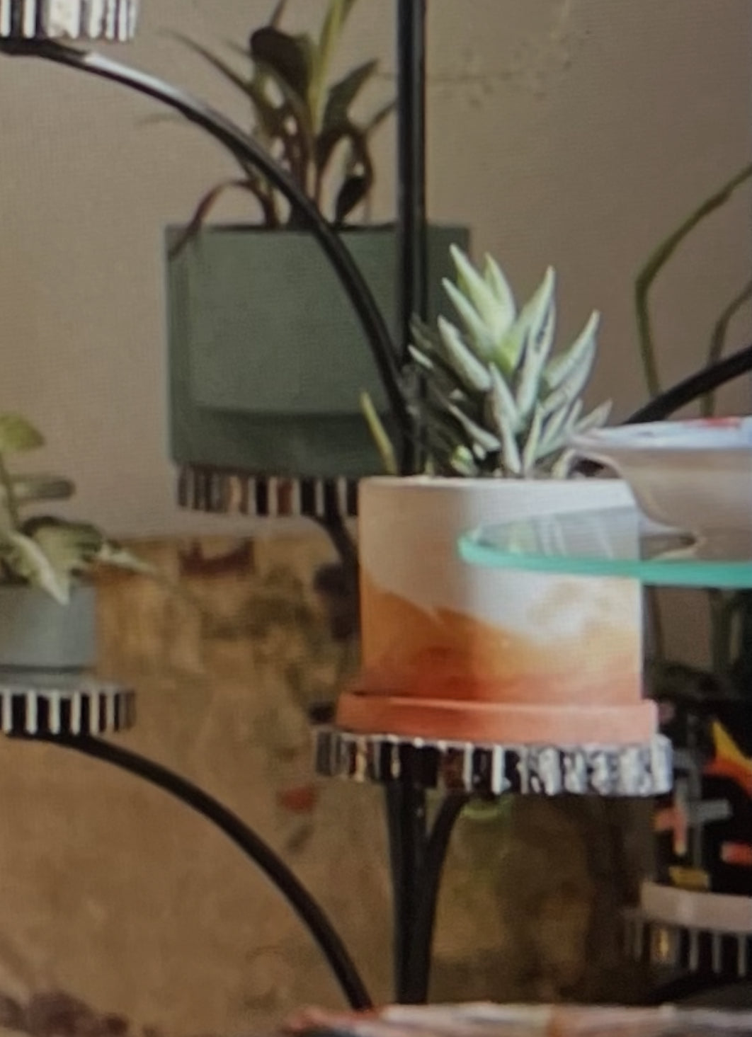 Sunset Watercolor Planter - Featured in Only Murders in the Building